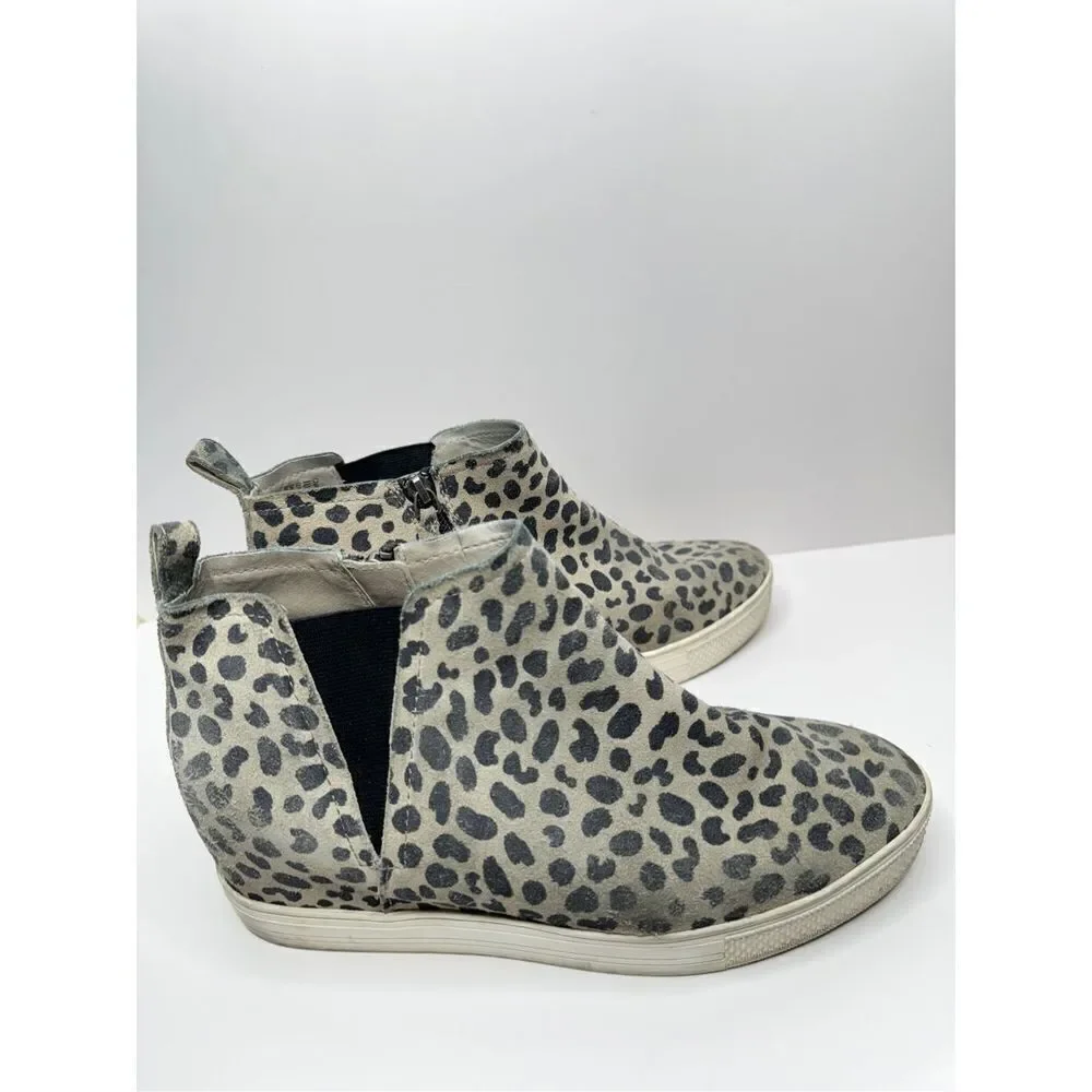 Caslon Aidy Boots Size 10 Water Resistant Suede Leather Leopard ‎ Print Booties